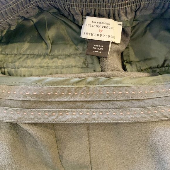 Anthropologie The Essential Pull On Trouser Green S - Picture 8 of 8